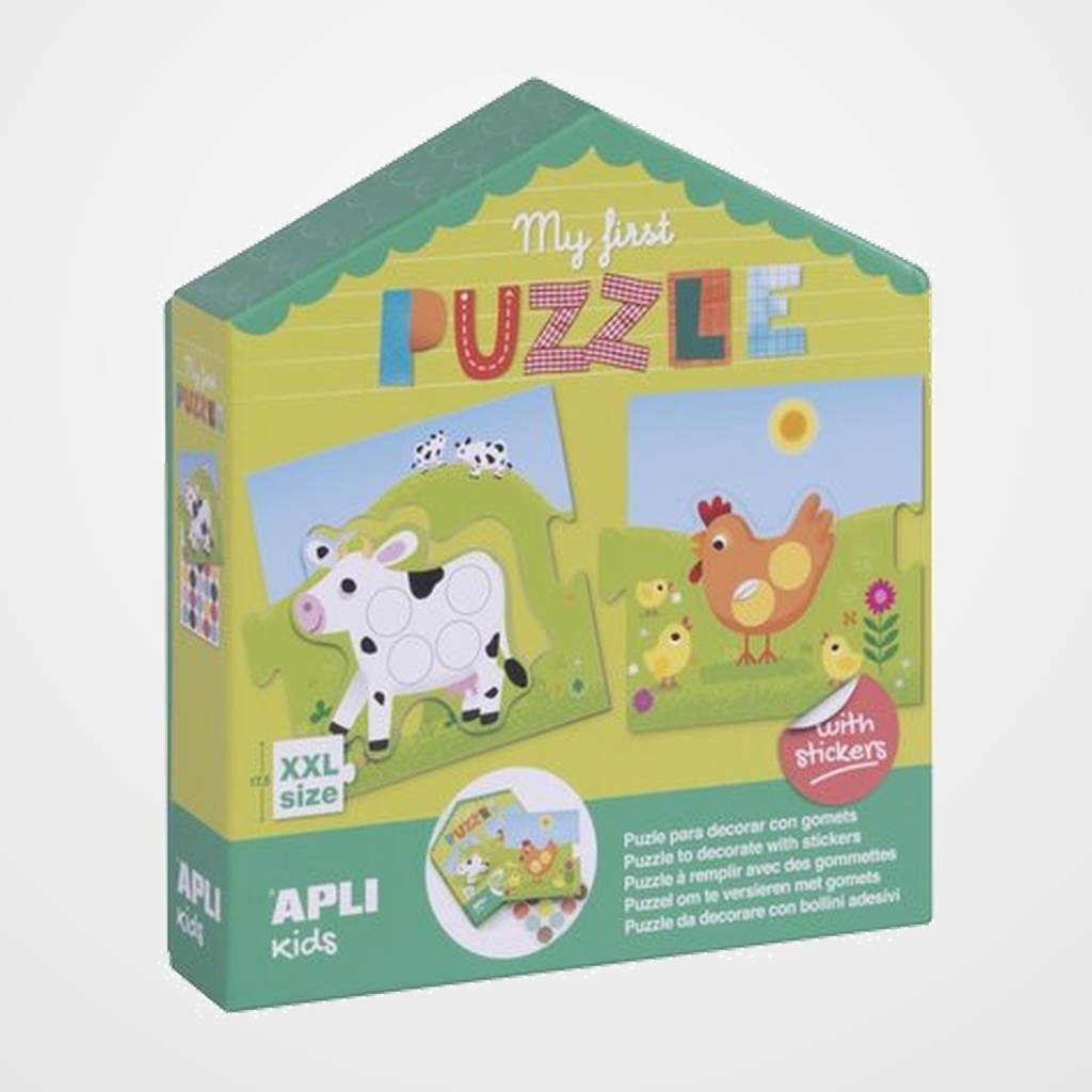 KIT APLI KIDS MY FIRST PUZLE + STICKERS (+3 años)