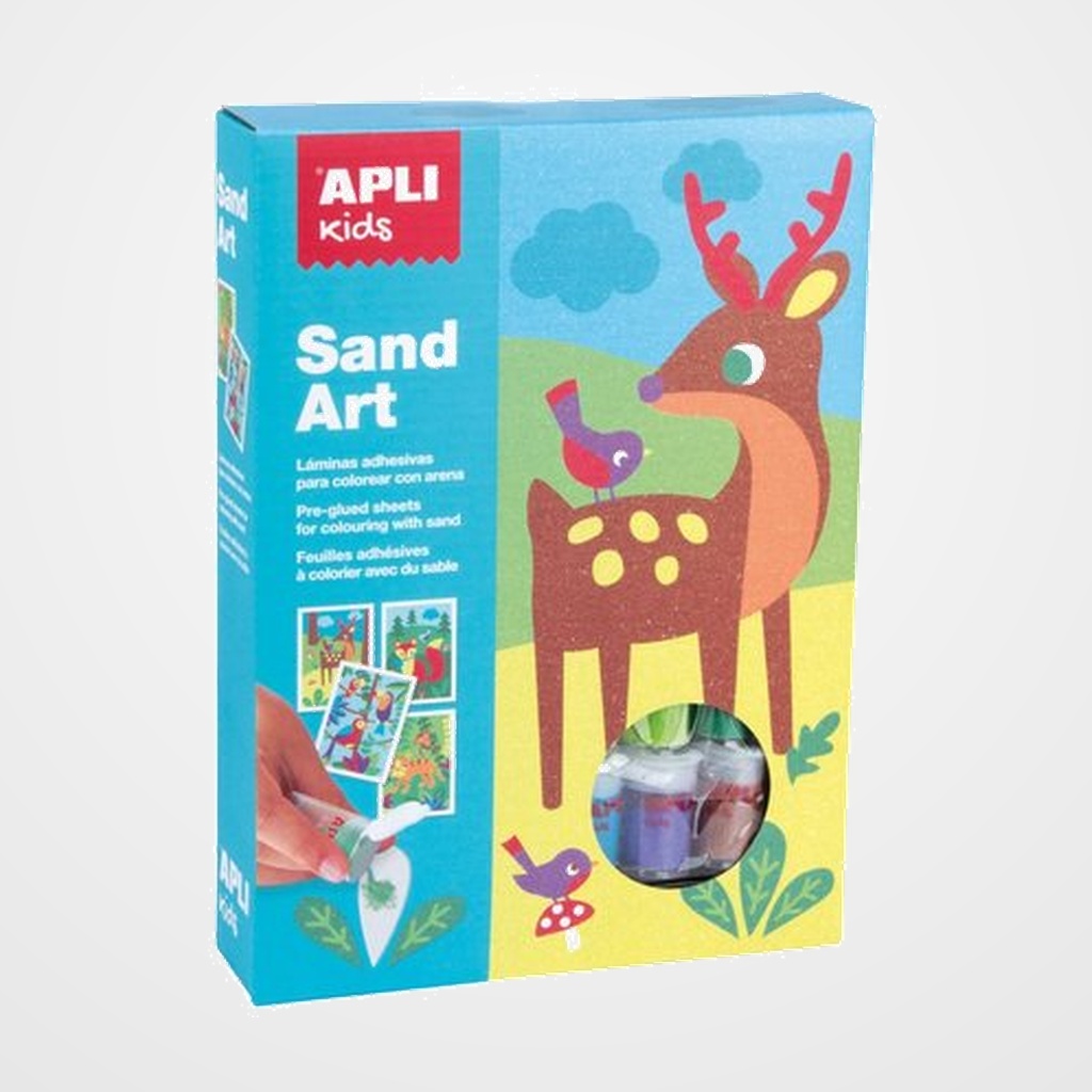 KIT APLI KIDS SAND ART COLOREA CON ARENA