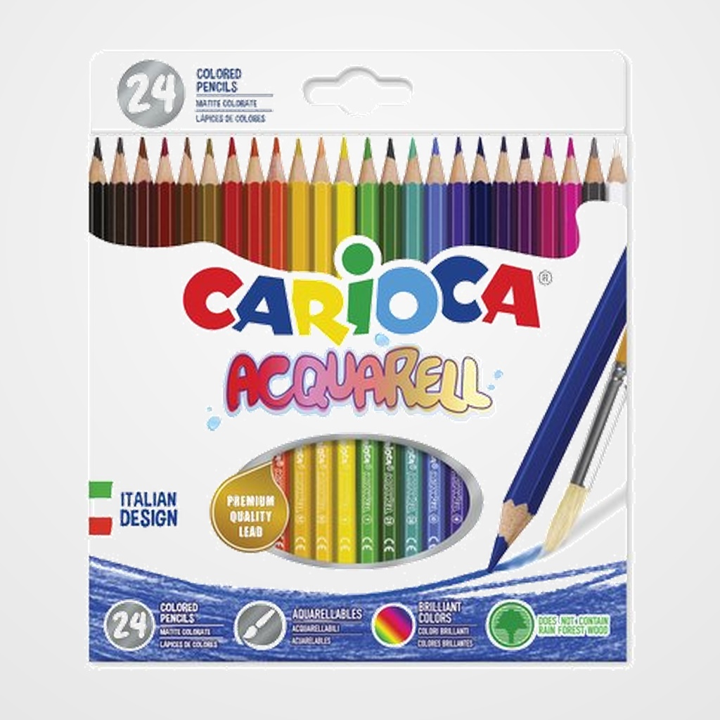 LAPICES ACUARELABLES CARIOCA ACQUARELL CAJA de 24