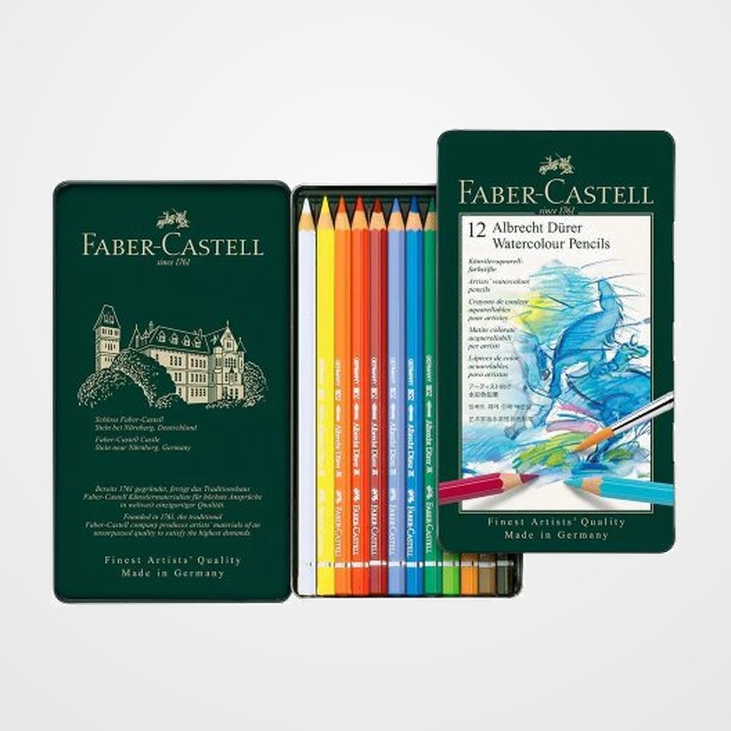 LAPICES ACUARELABLES FABER-CASTELL ALBRECHT DÜRER estuche METAL de 12
