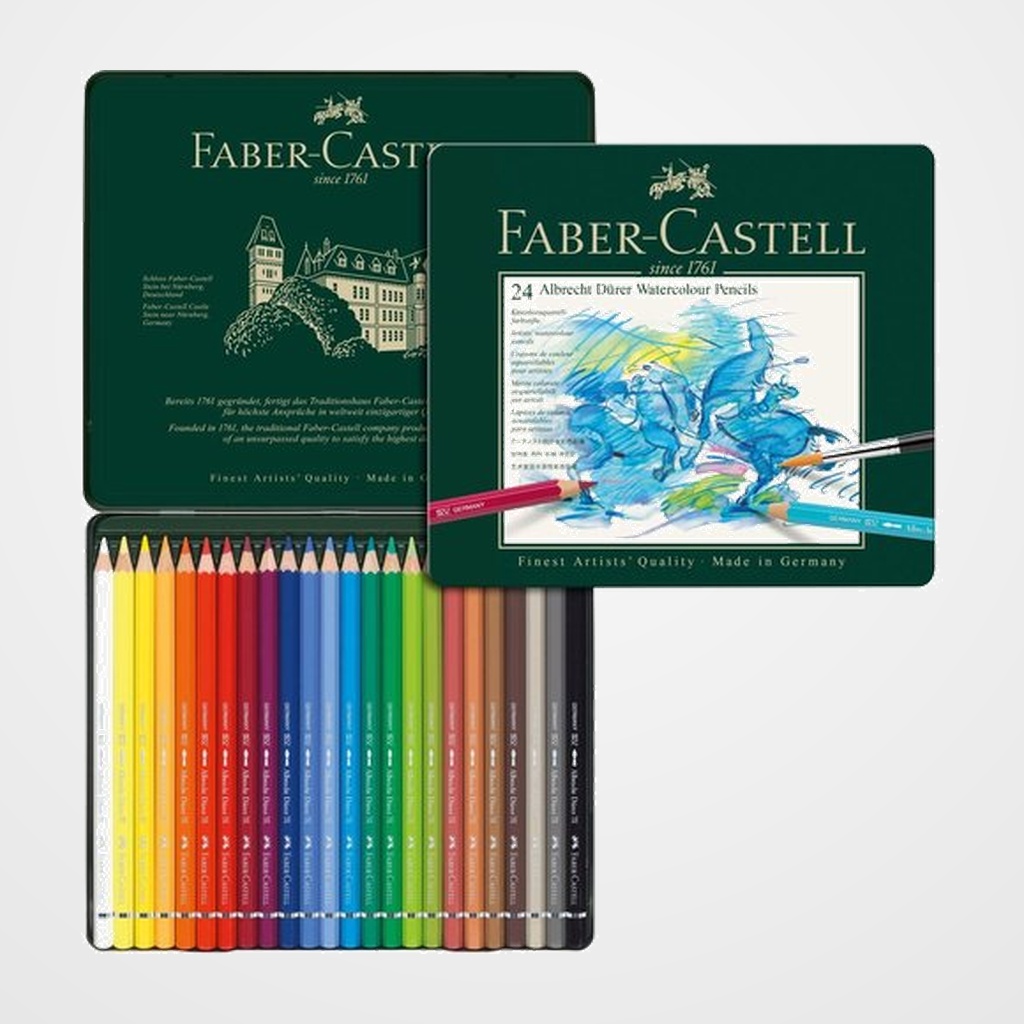 LAPICES ACUARELABLES FABER-CASTELL ALBRECHT DÜRER estuche METAL de 24