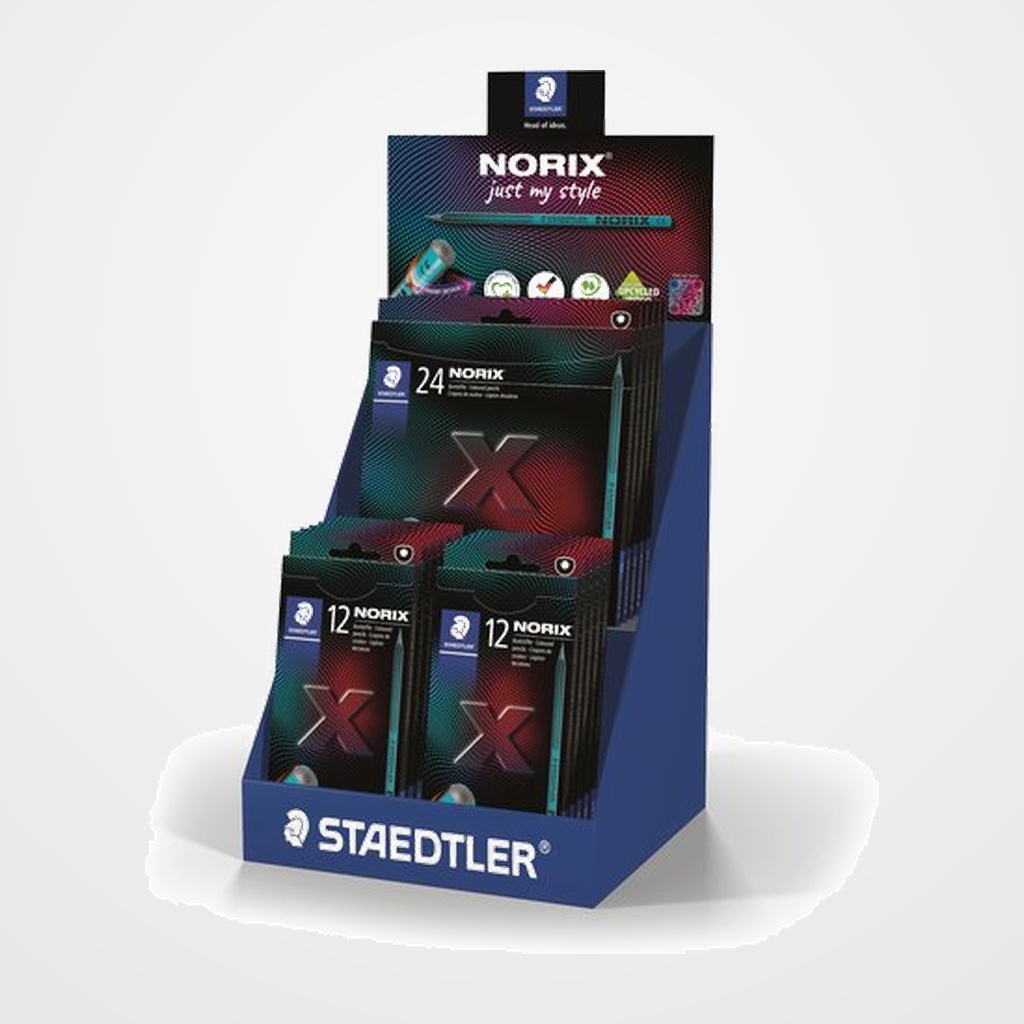 LAPICES de COLORES STAEDTLER 186 NORIX EXPOSITOR de 25 20 x 186 C12 5  x 186 C24