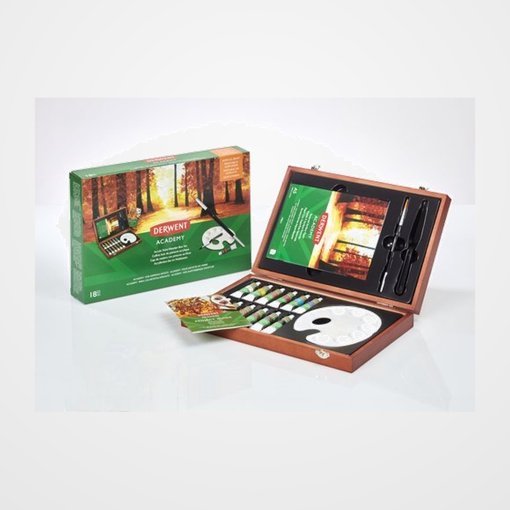 LAPICES DERWENT ACADEMY CAJA DE MADERA SURTIDO