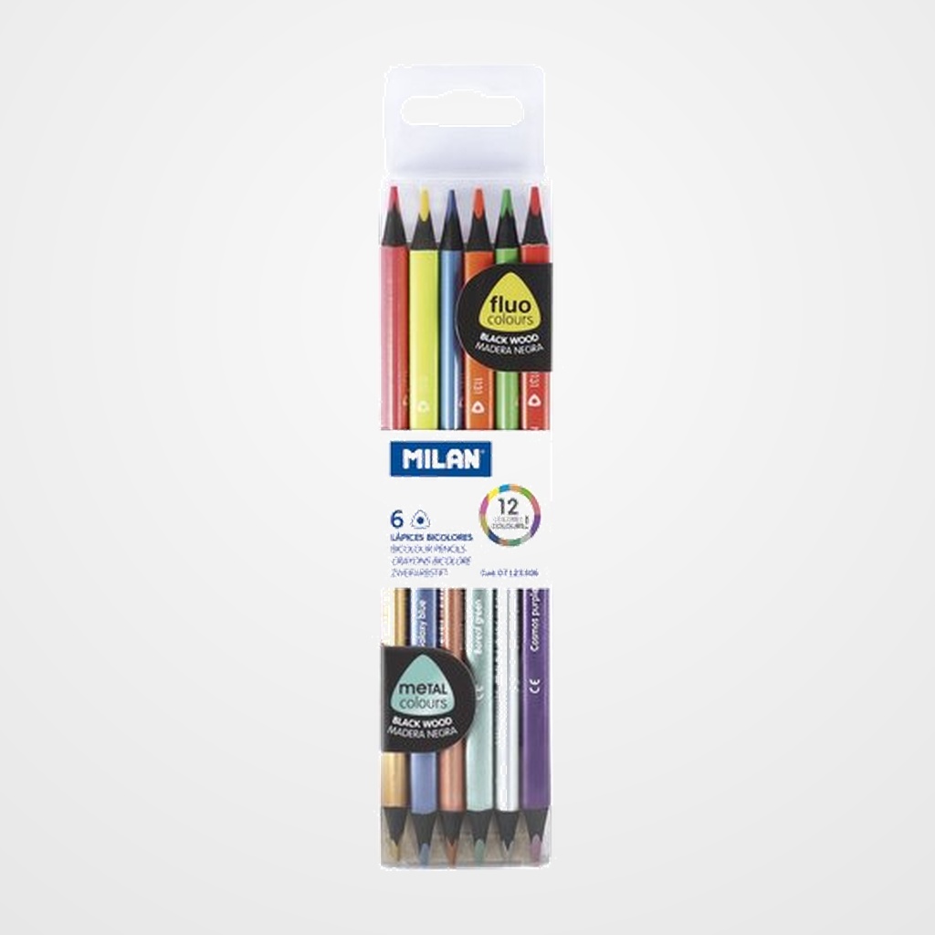 LAPICES MILAN FLUOR&METAL CAJA DE 6