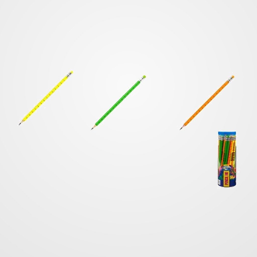 LAPIZ de GRAFITO CENTRUM con GOMA HB COLORES SURTIDOS BOTE DE 50
