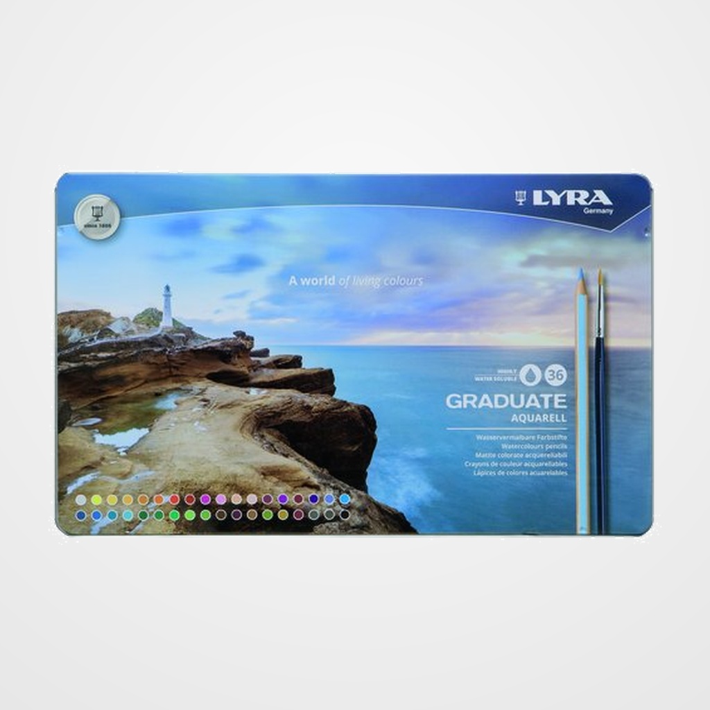 LAPIZ LYRA GRADUATE AQUARELL ESTUCHE METAL de 36