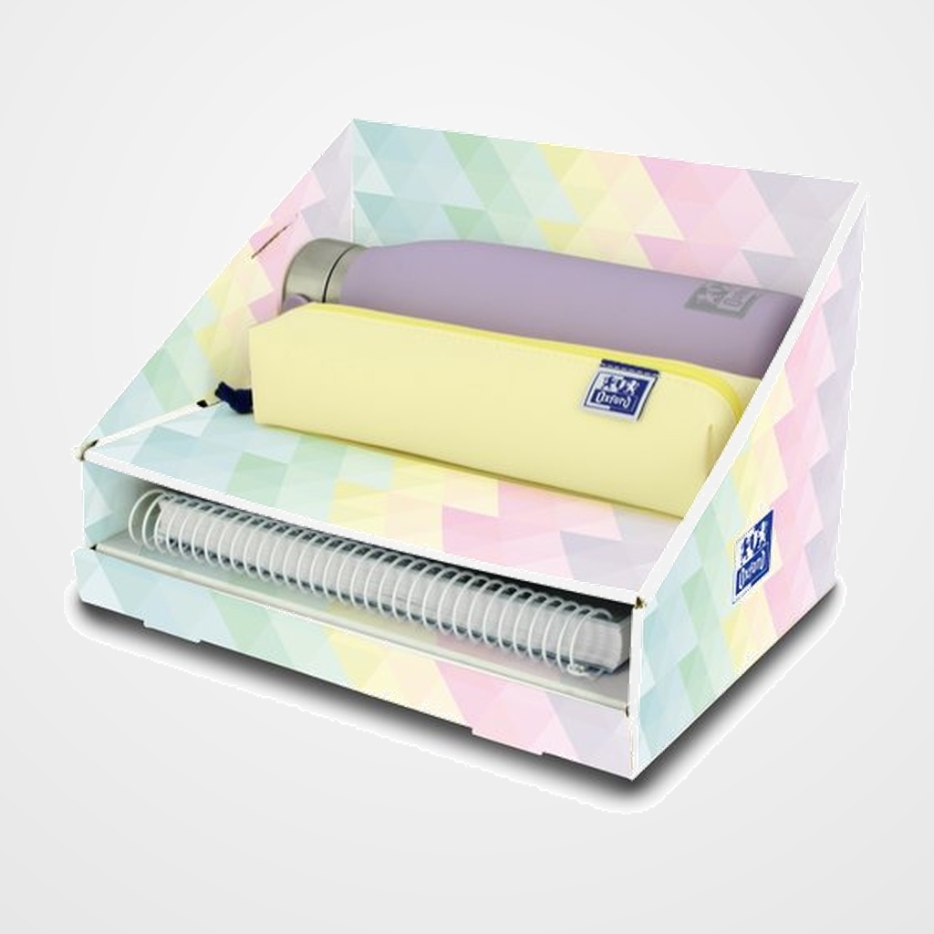 LOTE OXFORD REGALO TEENS (Europeanbook 4 Live&Go A5+ 120h 5x5 t.PP Pastel, Estuche Live&Go Cuadrado Pequeño Pastel, Botella Oxford by Runbött Touch 50 cl)