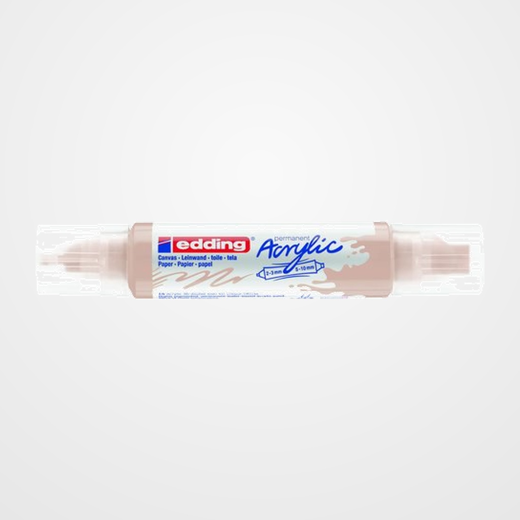 MARCADOR ACRYLIC EDDING 5400 3D DOBLE PUNTA (2-3/5-10 mm) BEIGE CALIDO
