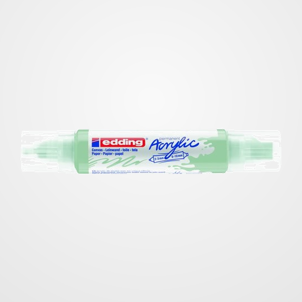 MARCADOR ACRYLIC EDDING 5400 3D DOBLE PUNTA (2-3/5-10 mm) MENTA SUAVE