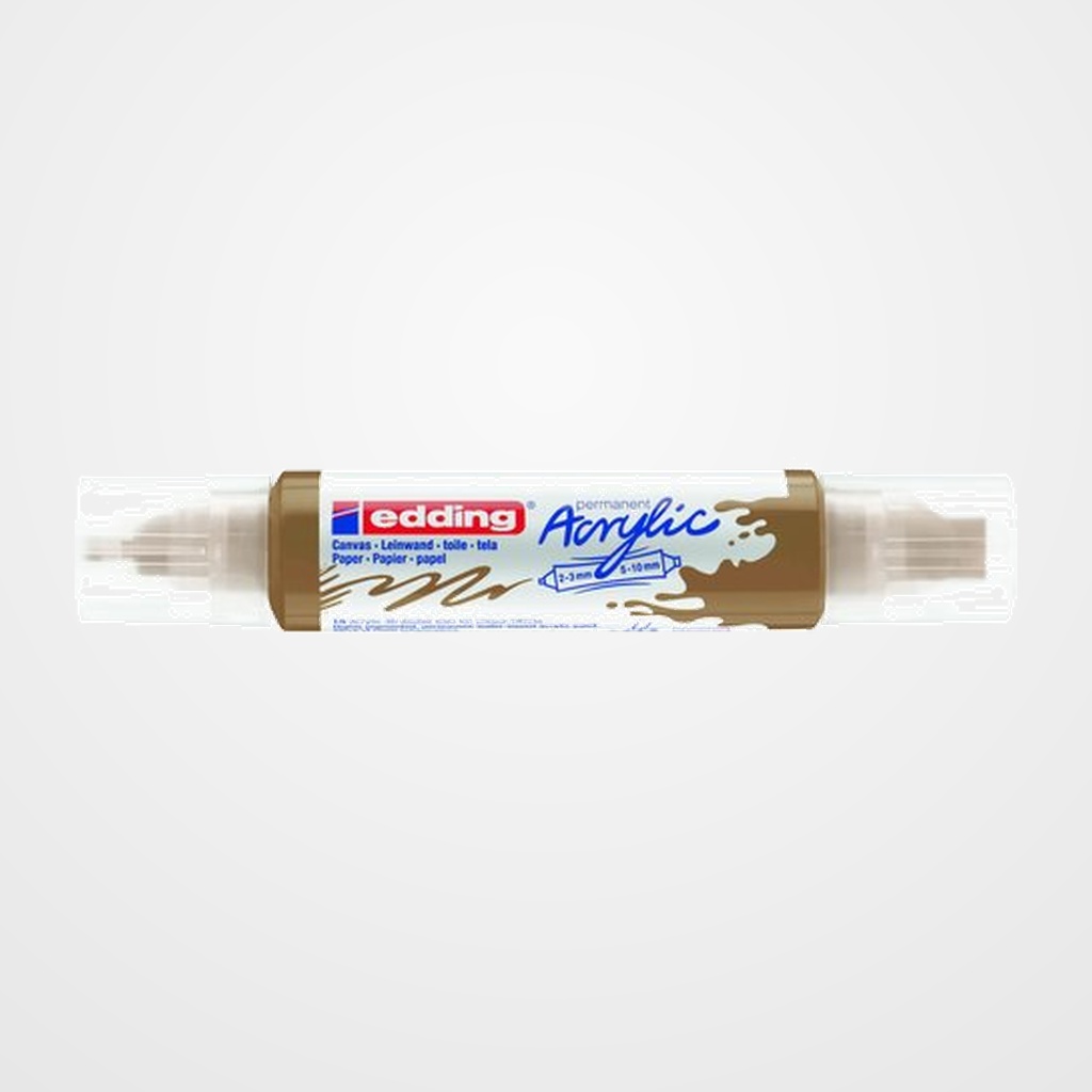 MARCADOR ACRYLIC EDDING 5400 3D DOBLE PUNTA (2-3/5-10 mm) ORO