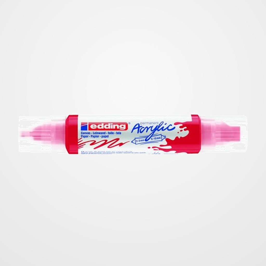 MARCADOR ACRYLIC EDDING 5400 3D DOBLE PUNTA (2-3/5-10 mm) ROJO TRAFICO