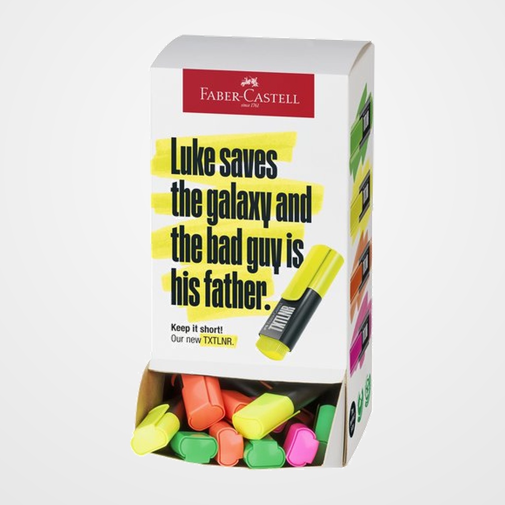 MARCADOR FLUOR FABER-CASTELL TEXTLINER 1542 EXPOSITOR de 60