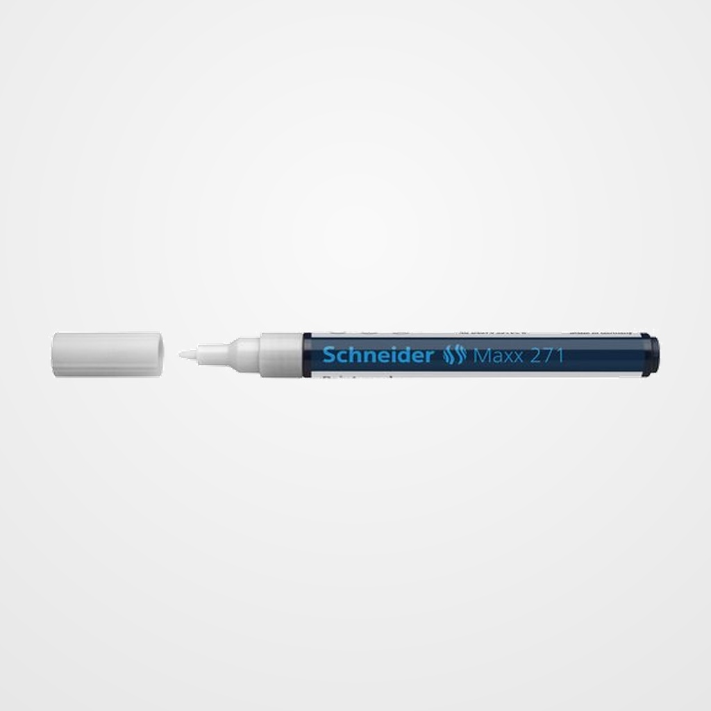 MARCADOR PERMANENTE SCHNEIDER MAXX 271 CONICO 1-2 mm BLANCO