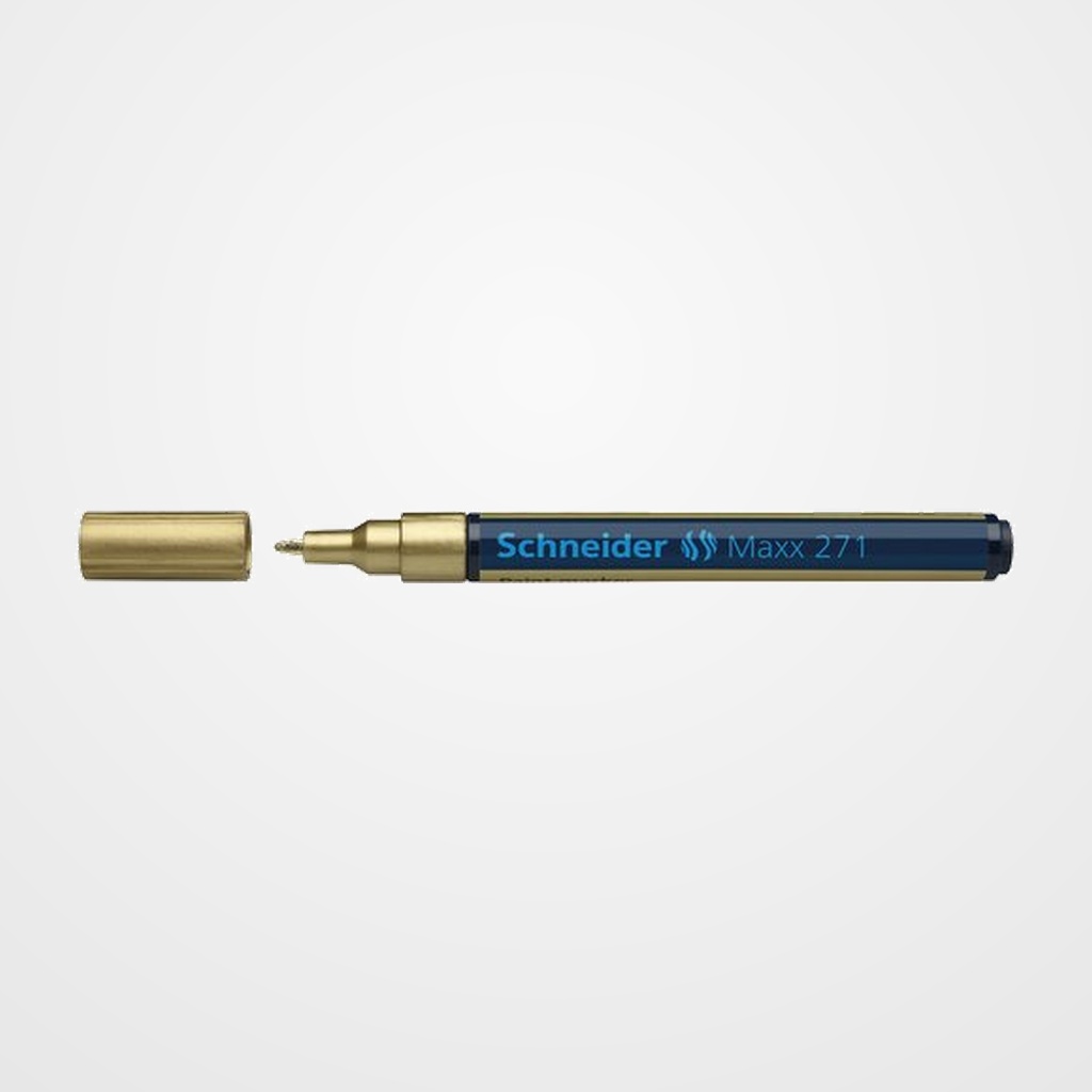 MARCADOR PERMANENTE SCHNEIDER MAXX 271 CONICO 1-2 mm ORO