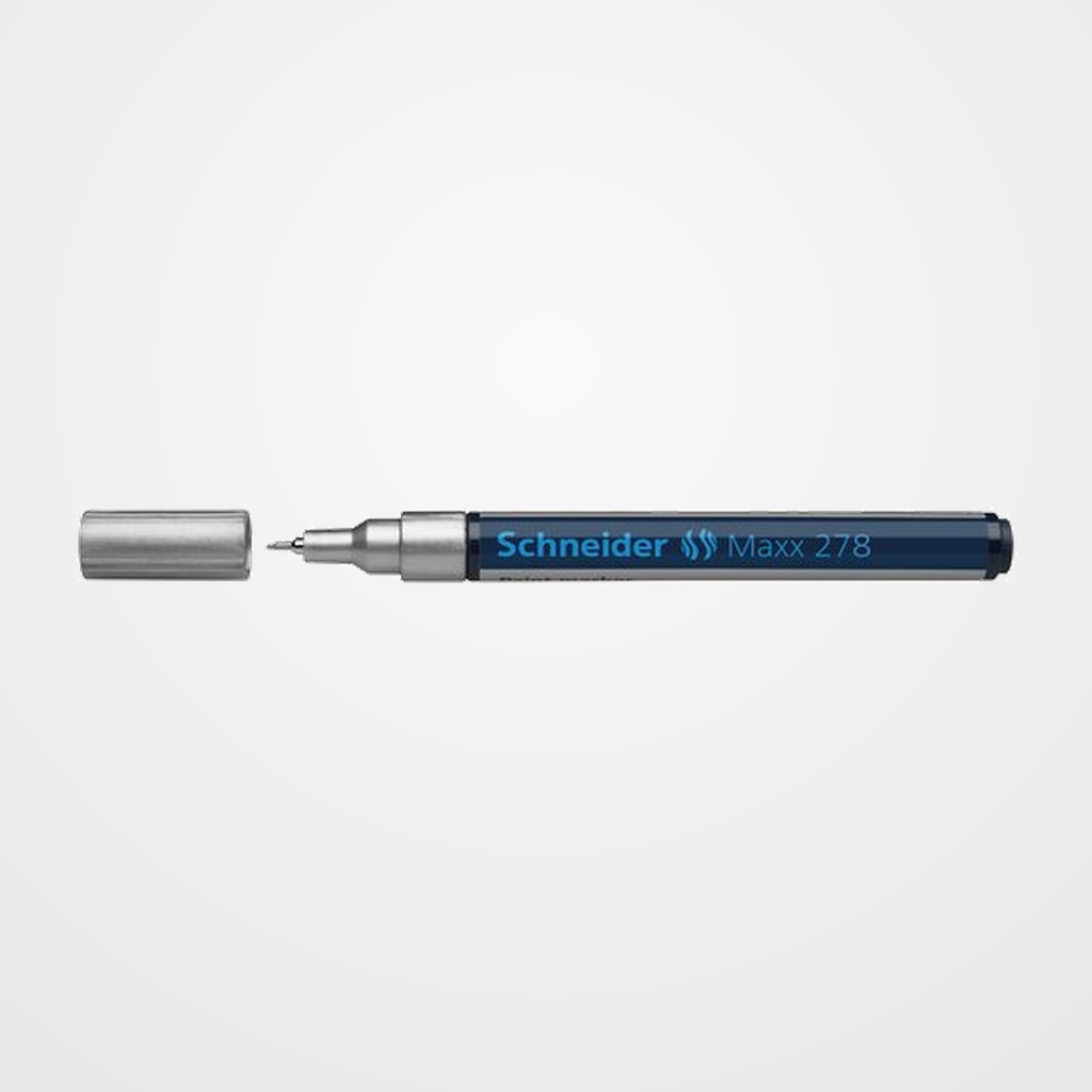 MARCADOR PERMANENTE SCHNEIDER MAXX 278 CONICO 0,8 mm PLATA