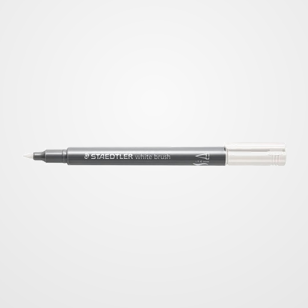 MARCADOR T.OPACA NO PERM. STAEDTLER 8321 METALICO PUNTA PINCEL BLANCO