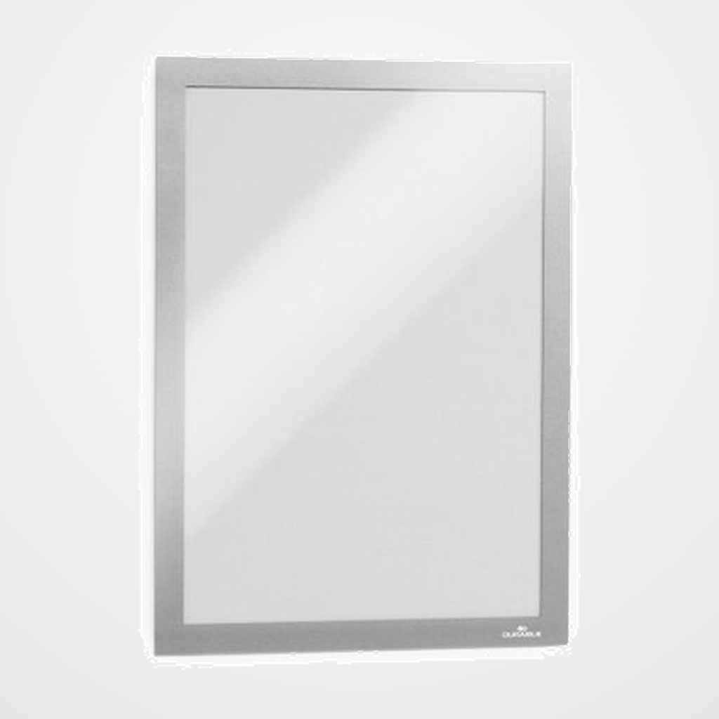 MARCO DURABLE MAGNETICO AUTOADHESIVO DURAFRAME A4 ENVASE UNITARIO METALICO PLATEADO