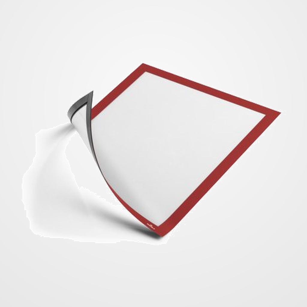 MARCO DURABLE MAGNETICO DURAFRAME A4 ROJO BOLSA DE 5