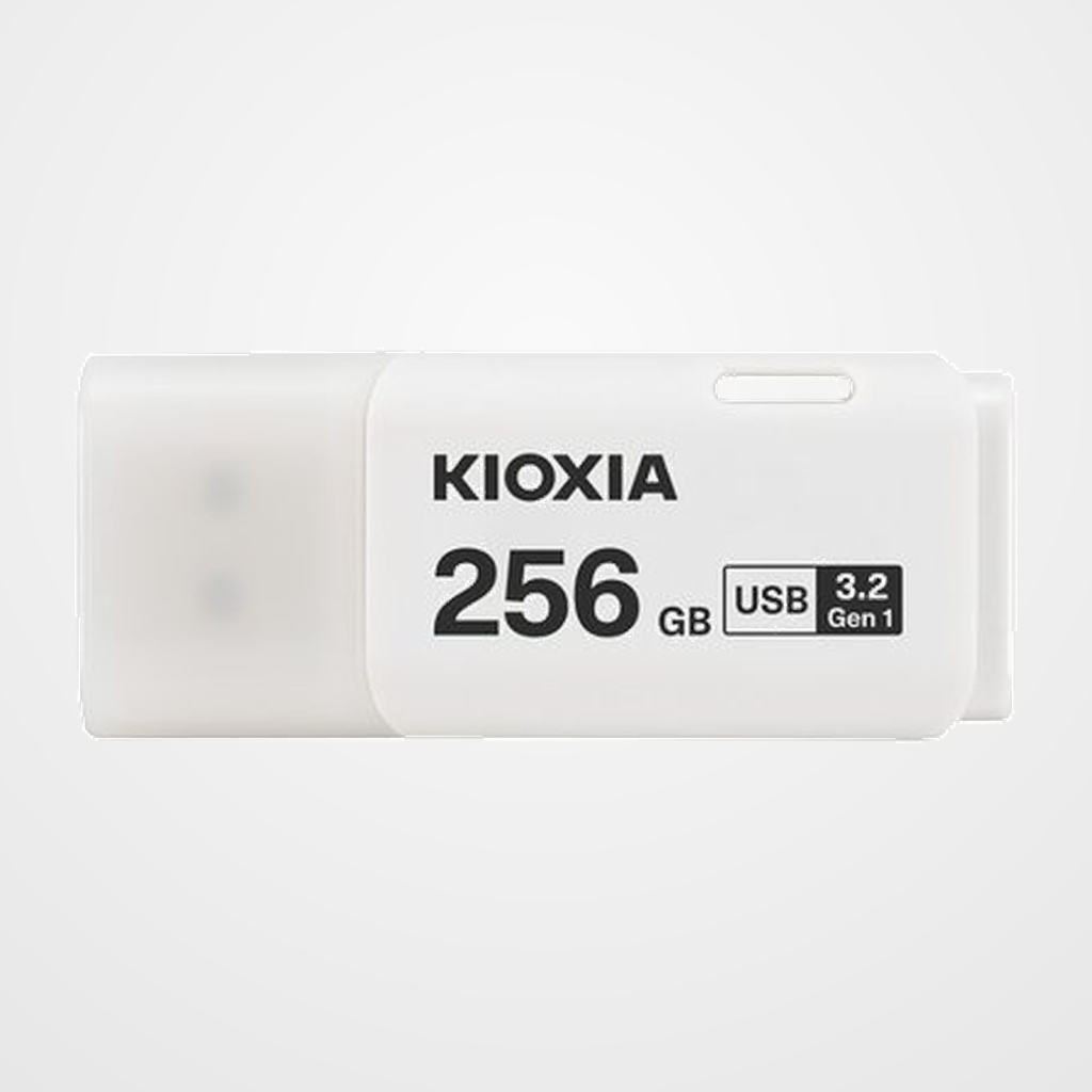 MEMORIA USB 256GB KIOXIA/TOSHIBA TRANSMEMORY U301 3.2 BLANCO (Incluye Canon LPI de 0,24)