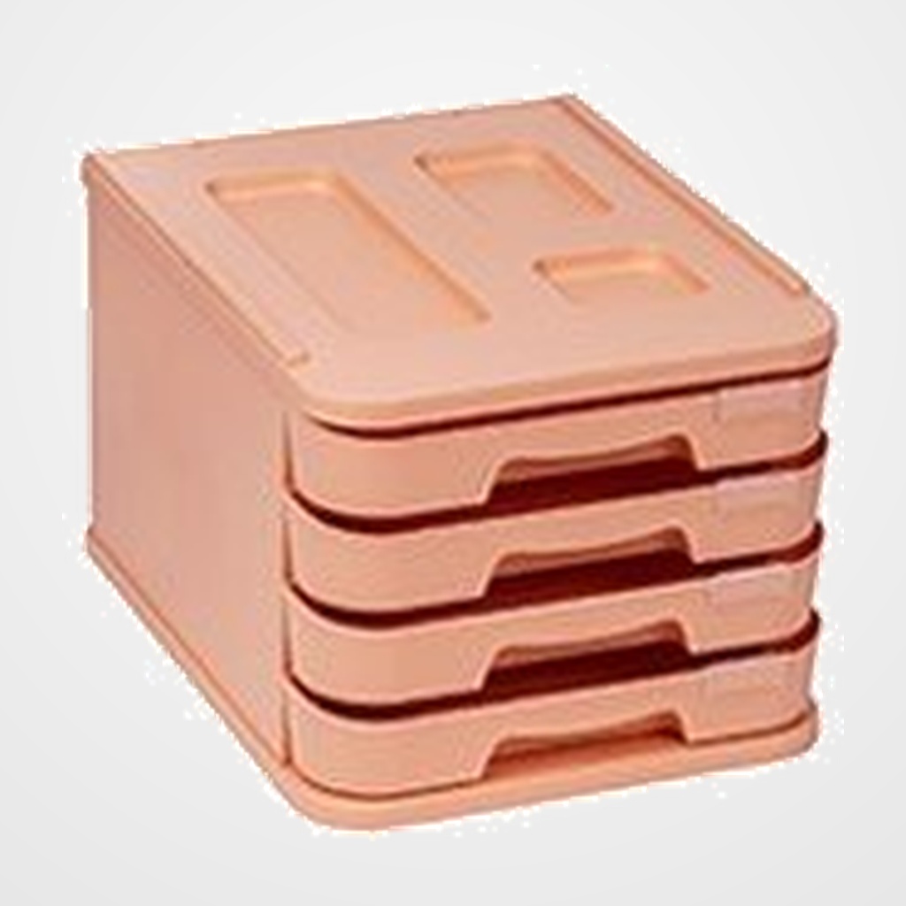 MODULO FAIBO 4 CAJONES NARANJA PASTEL