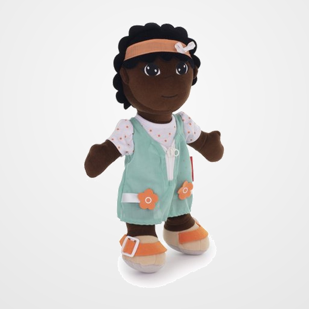 MUÑECO BLANDO MINILAND ABROCHES DIVERSITY AFRICANO (2-6 AÑOS)