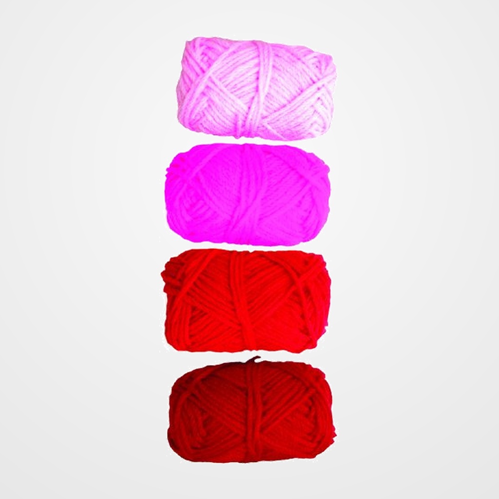 OVILLOS LANA NIEFENVER 28gr.TONOS ROJOS PACK DE 4