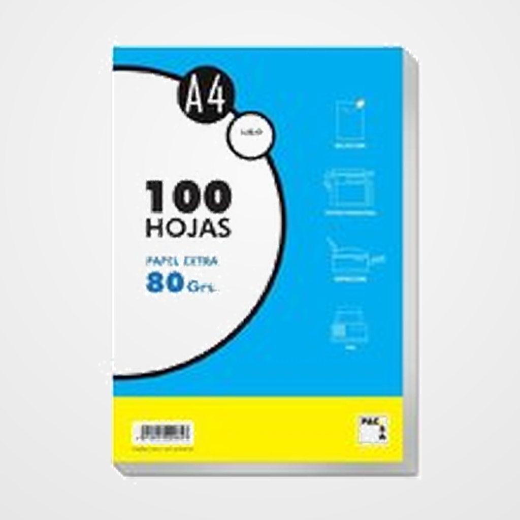 PAPEL PACSA A4 100h 80g LISO