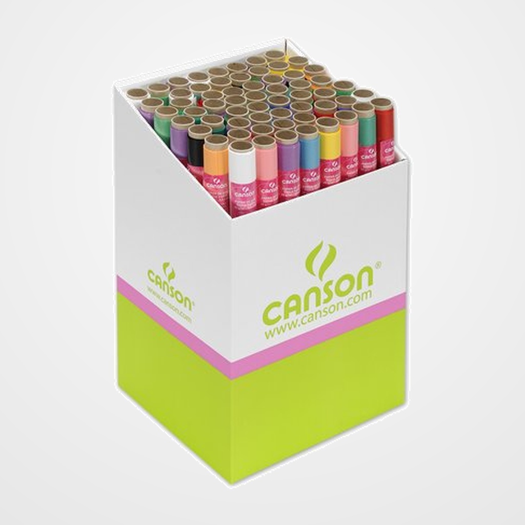 PAPEL SEDA CANSON 20g ROLLO 0,5x5 m EXPOSITOR DE 50