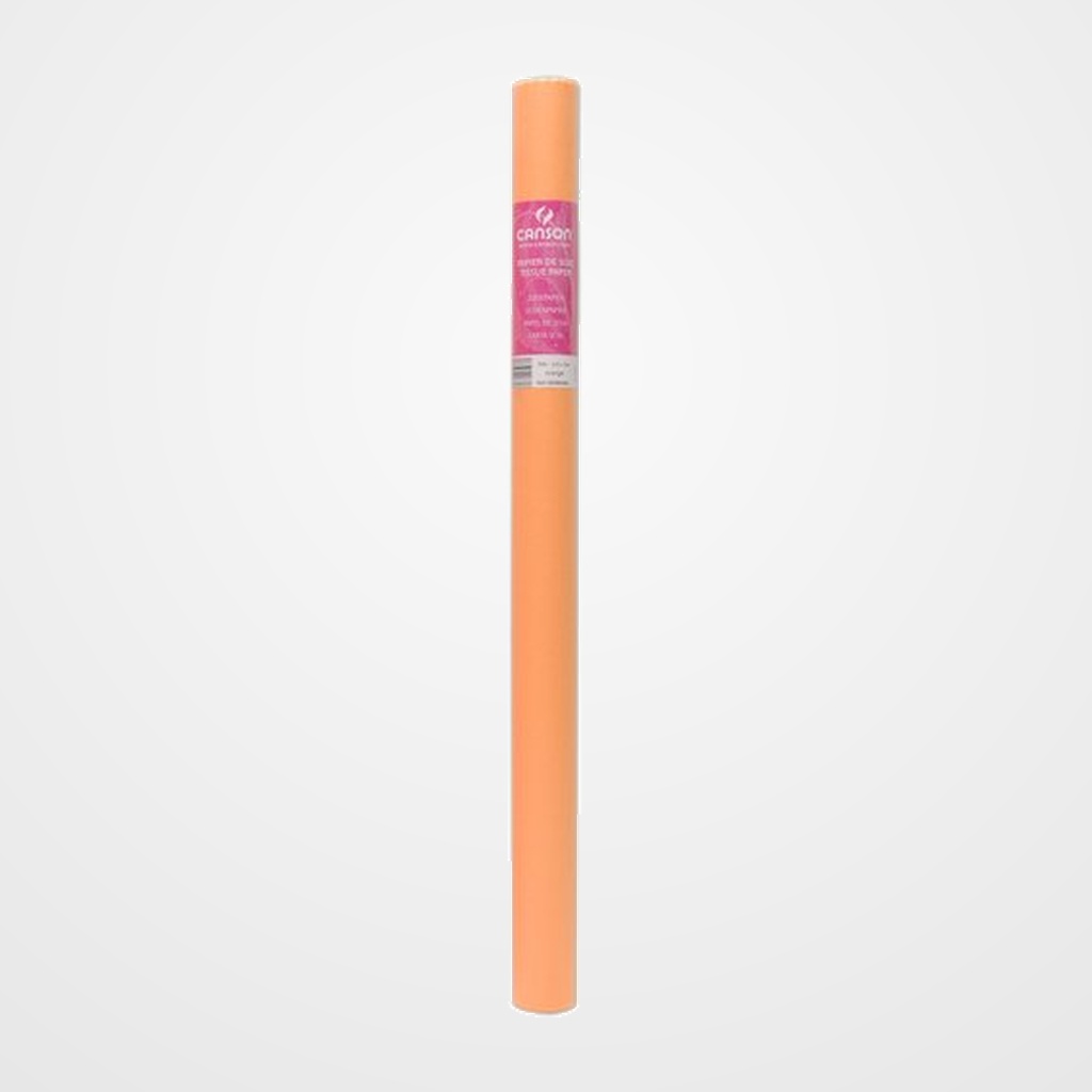 PAPEL SEDA CANSON 20g ROLLO 0,5x5 m NARANJA