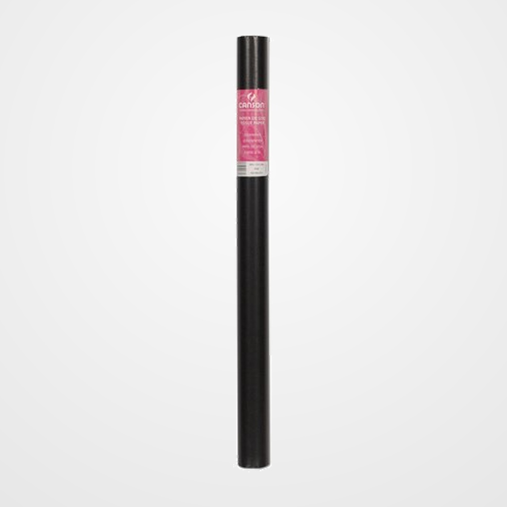 PAPEL SEDA CANSON 20g ROLLO 0,5x5 m NEGRO