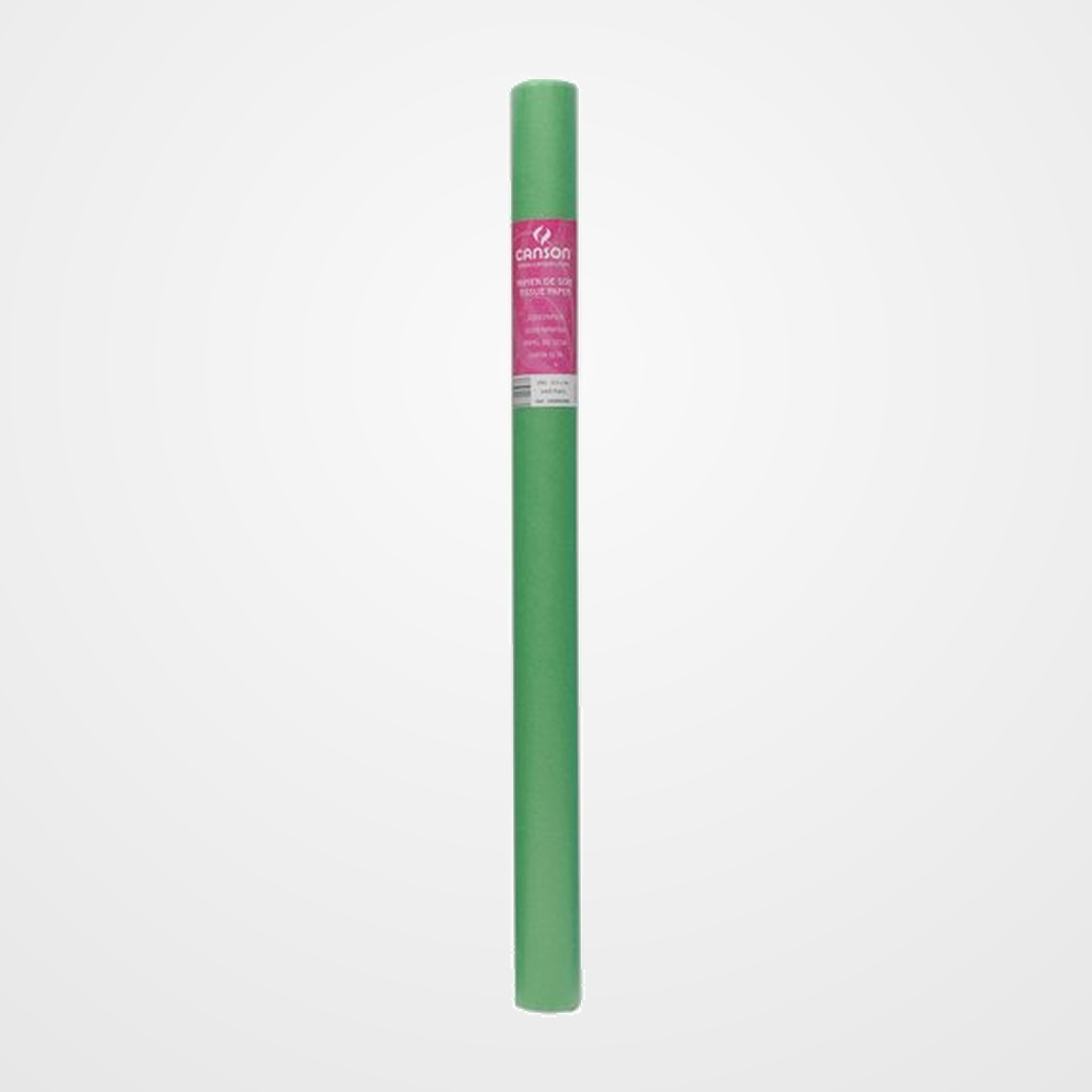 PAPEL SEDA CANSON 20g ROLLO 0,5x5 m VERDE BILLAR