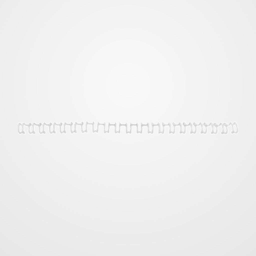 CANUTILLO metal WIRE-O GBC (21 anillas paso US) 14 mm BLANCO CAJA de 100