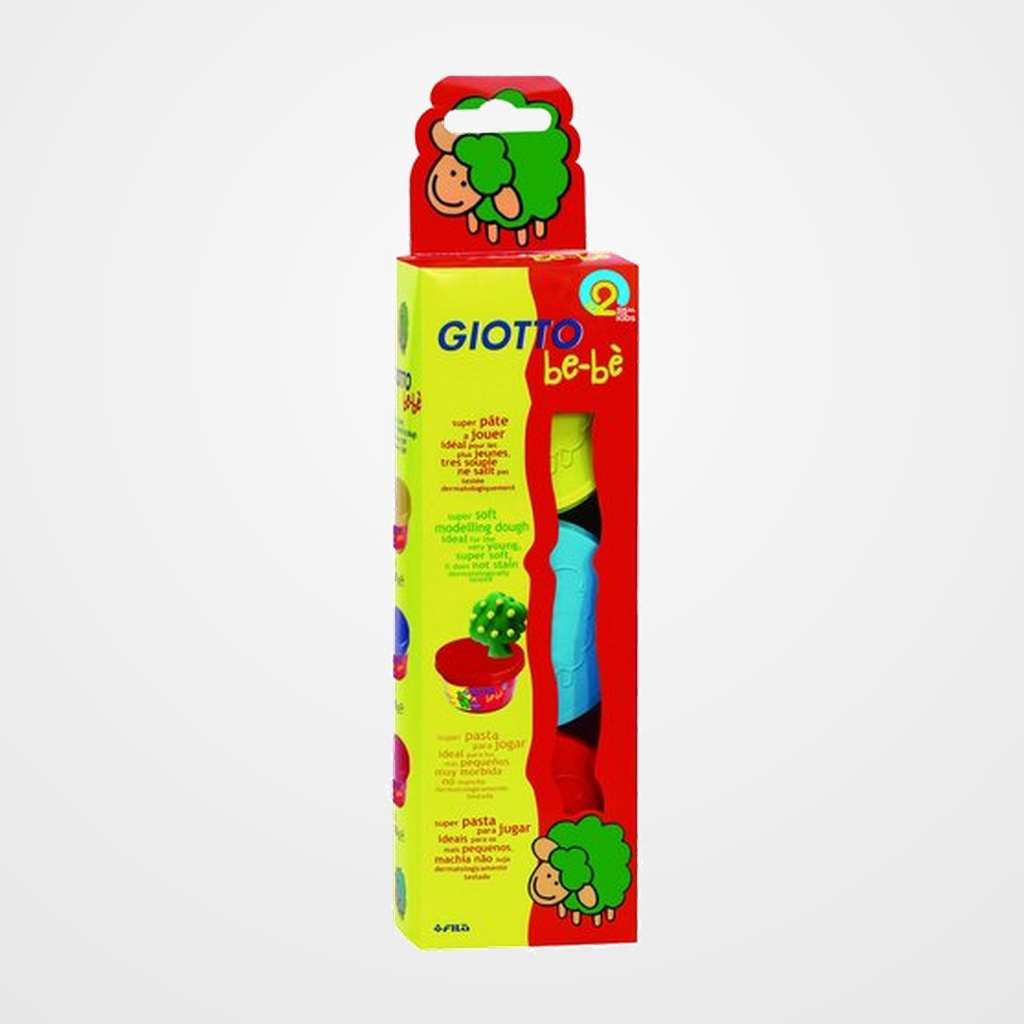 PASTA GIOTTO BEBE TRIS PARA JUGAR 3 Uds AZUL/AMARILLO/ROJO