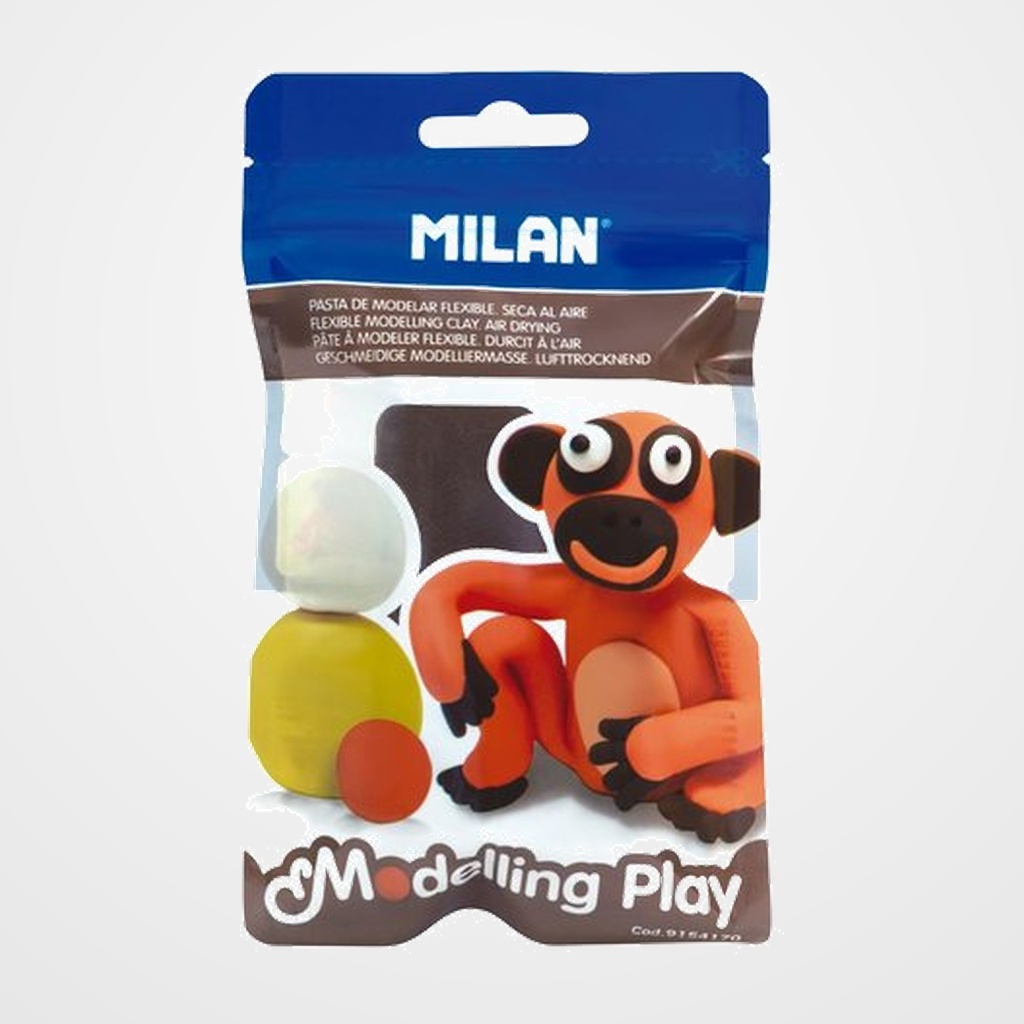 PASTA MODELAR MILAN MODELLING PLAY MARRON 100 GR