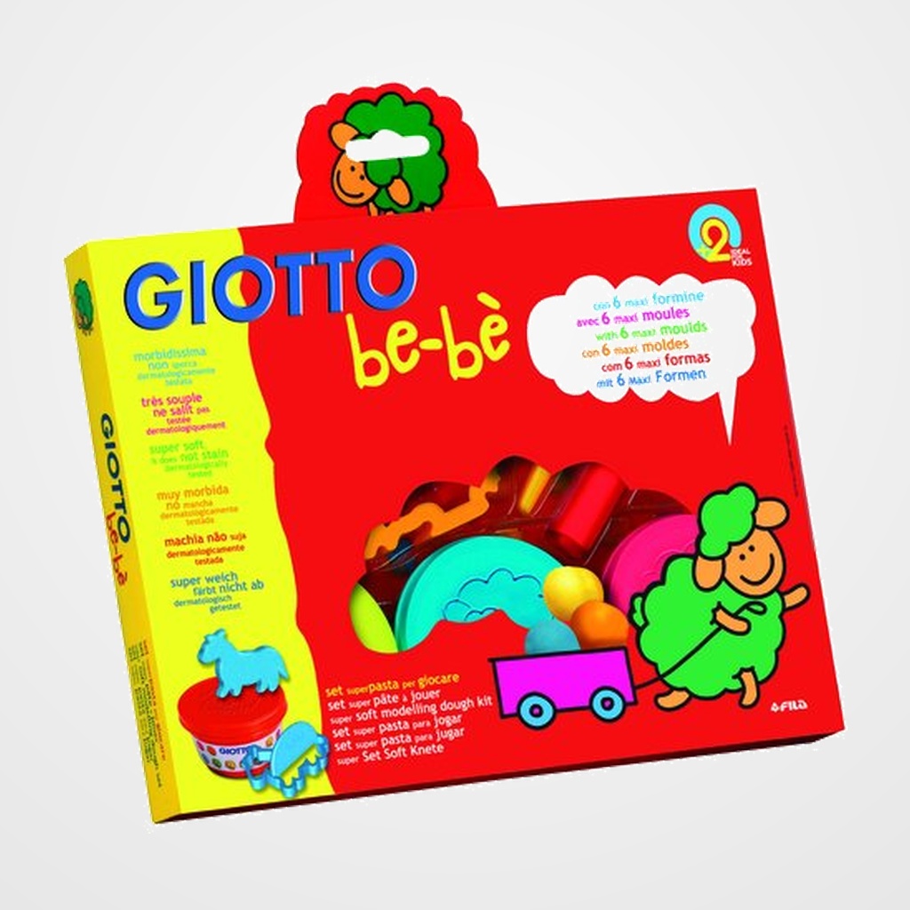PASTA PARA JUGAR GIOTTO BEBE SUPER 3x100 GR + ACCESORIOS