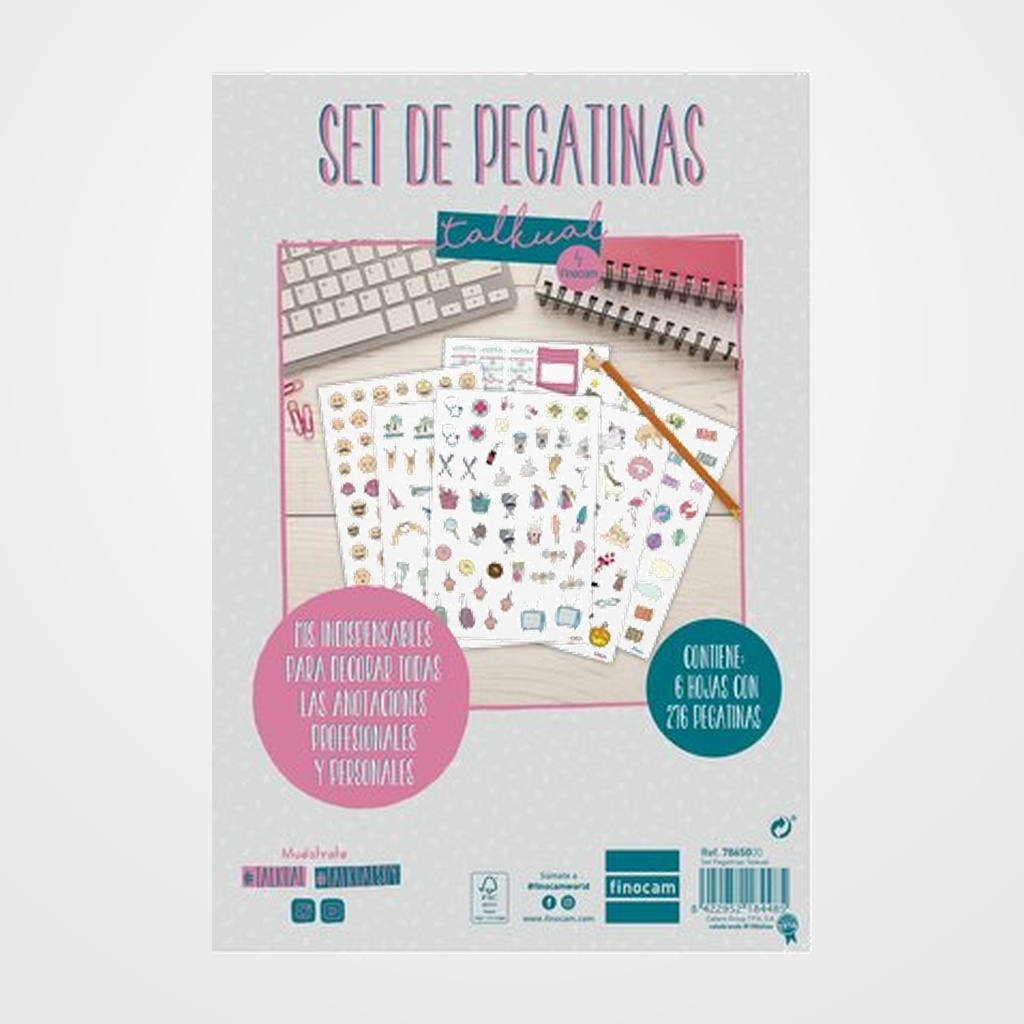 PEGATINAS FINOCAM SURTIDO SET de 6 hojas