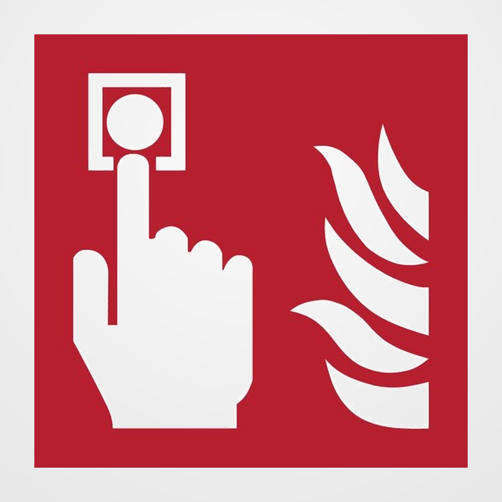 PICTOGRAMA JALEMA  PUNTO DE ALARMA DE INCENDIO  200x200 mm. BOLSA DE 1
