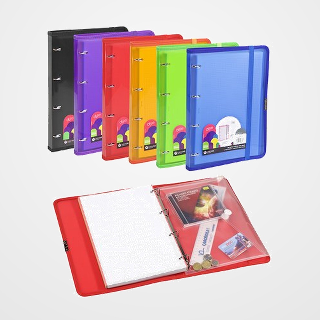 CARPEBLOC CARCHIVO DUNE PP A4 4 an.MIXTAS 20mm con REC. 120 hj. CUADRIC.4x4 NARANJA