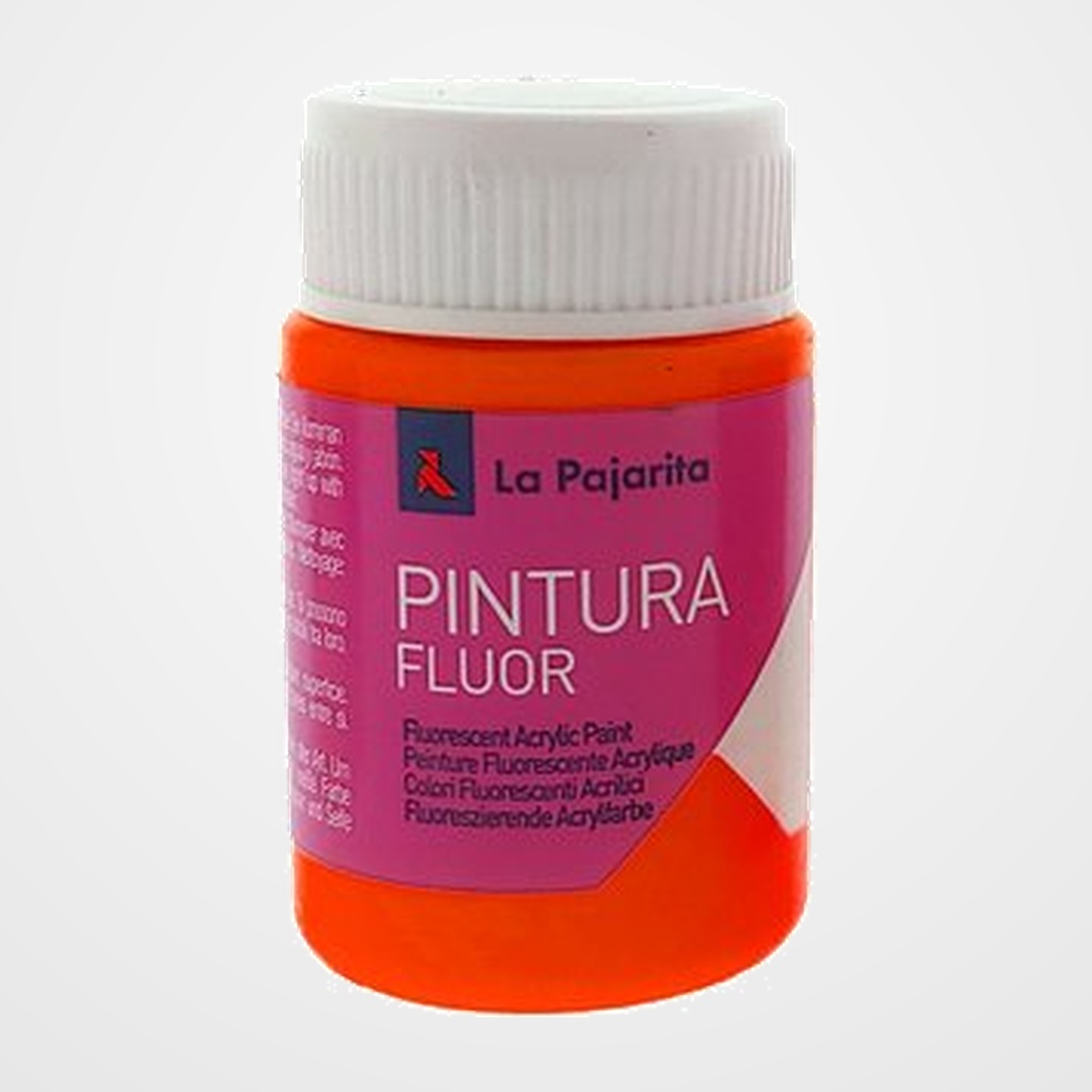 PINTURA  ACRILICA LA PAJARITA 35 ml  FLUORESCENTE NARANJA F-02