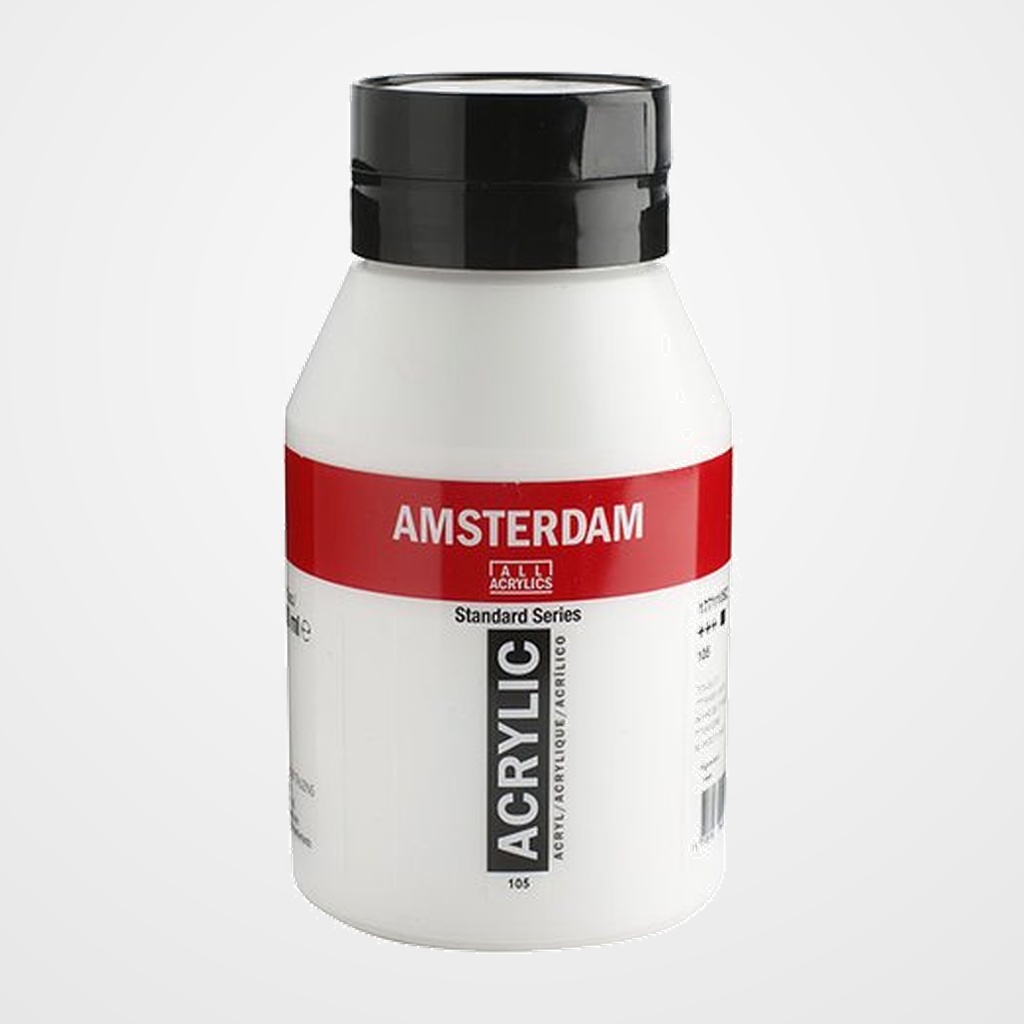 PINTURA ACRILICA AMSTERDAM 1000 ml (bote) BLANCO TITANIO