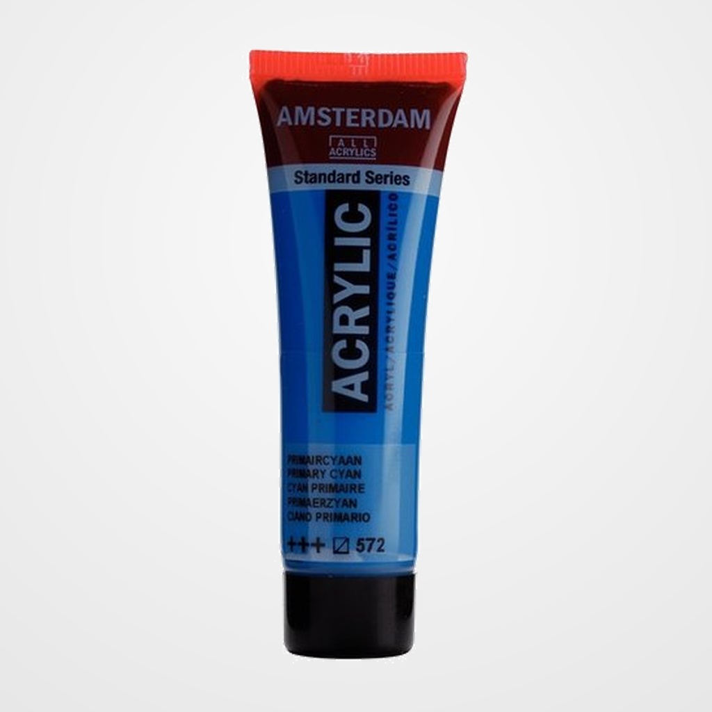 PINTURA ACRILICA AMSTERDAM 20 ml (tubo) CIAN PRIMARIO