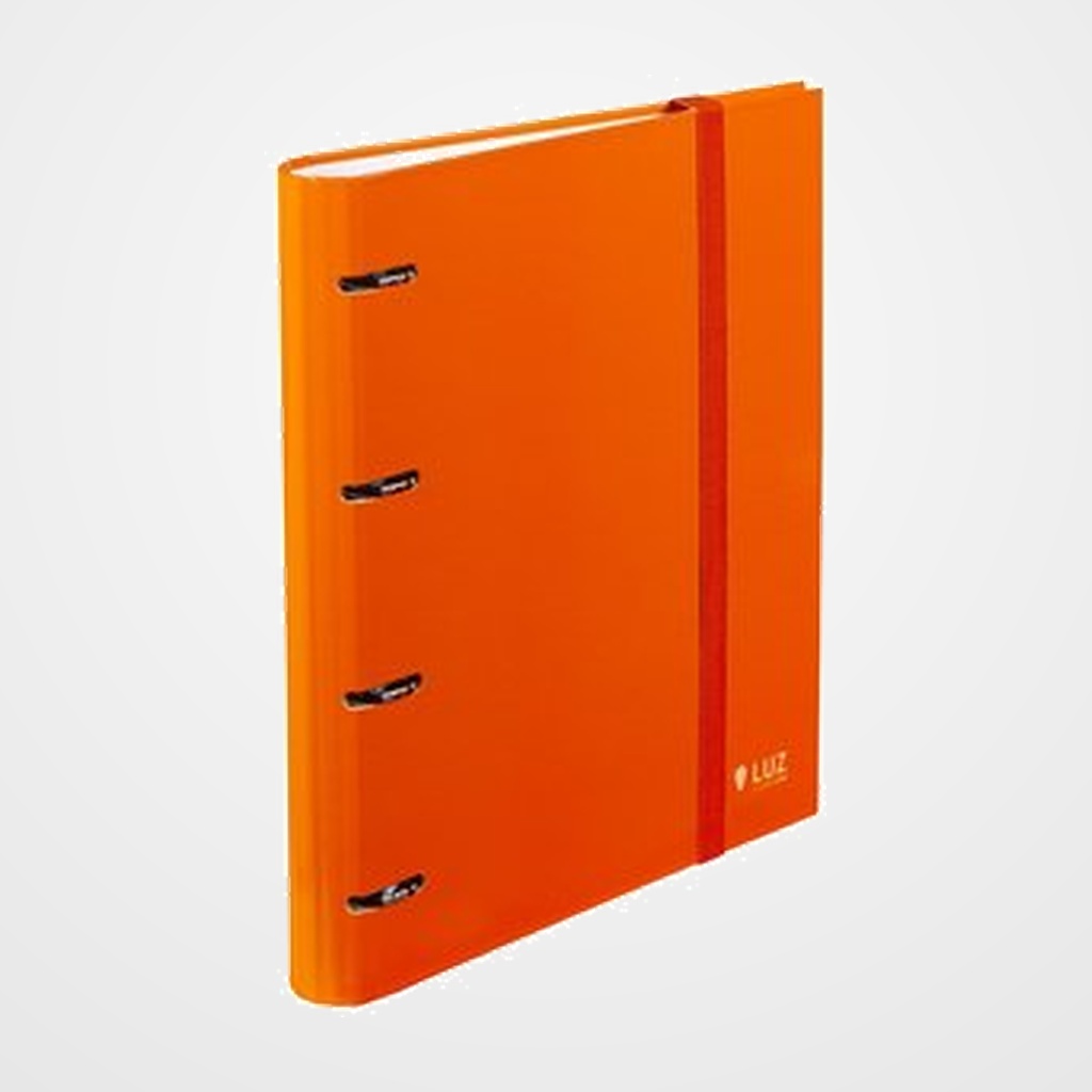 CARPEBLOC CARCHIVO LUZ CARTON FORRADO A4 4 an.MIXTAS 35mm con REC. 100 hj. CUADRIC.4x4 NARANJA