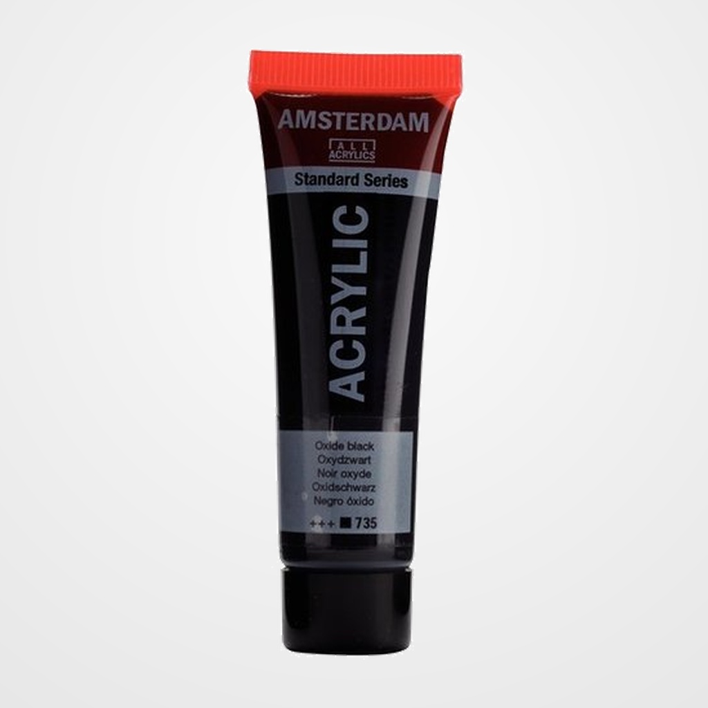 PINTURA ACRILICA AMSTERDAM 20 ml (tubo) NEGRO OXIDO
