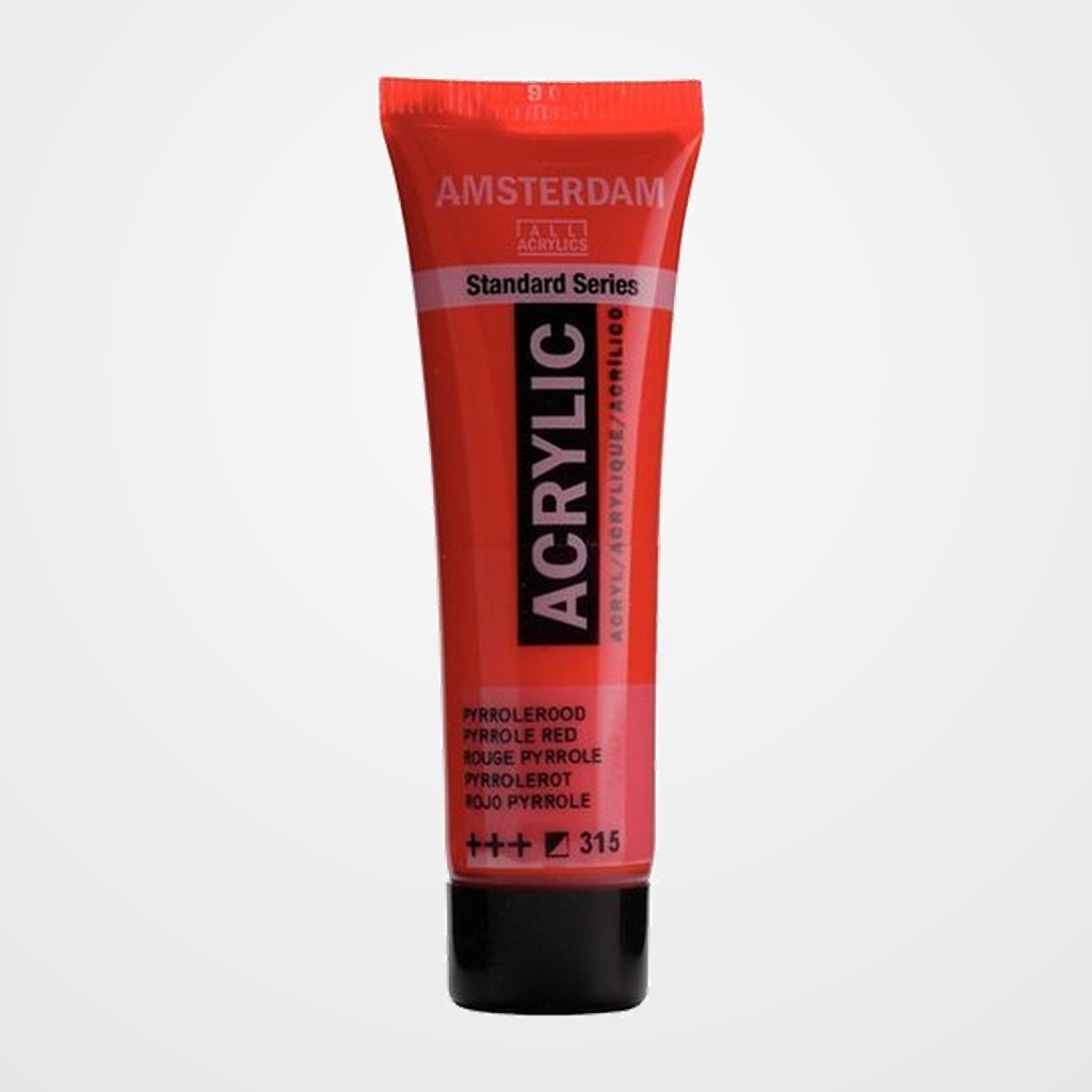 PINTURA ACRILICA AMSTERDAM 20 ml (tubo) ROJO PYRROLE