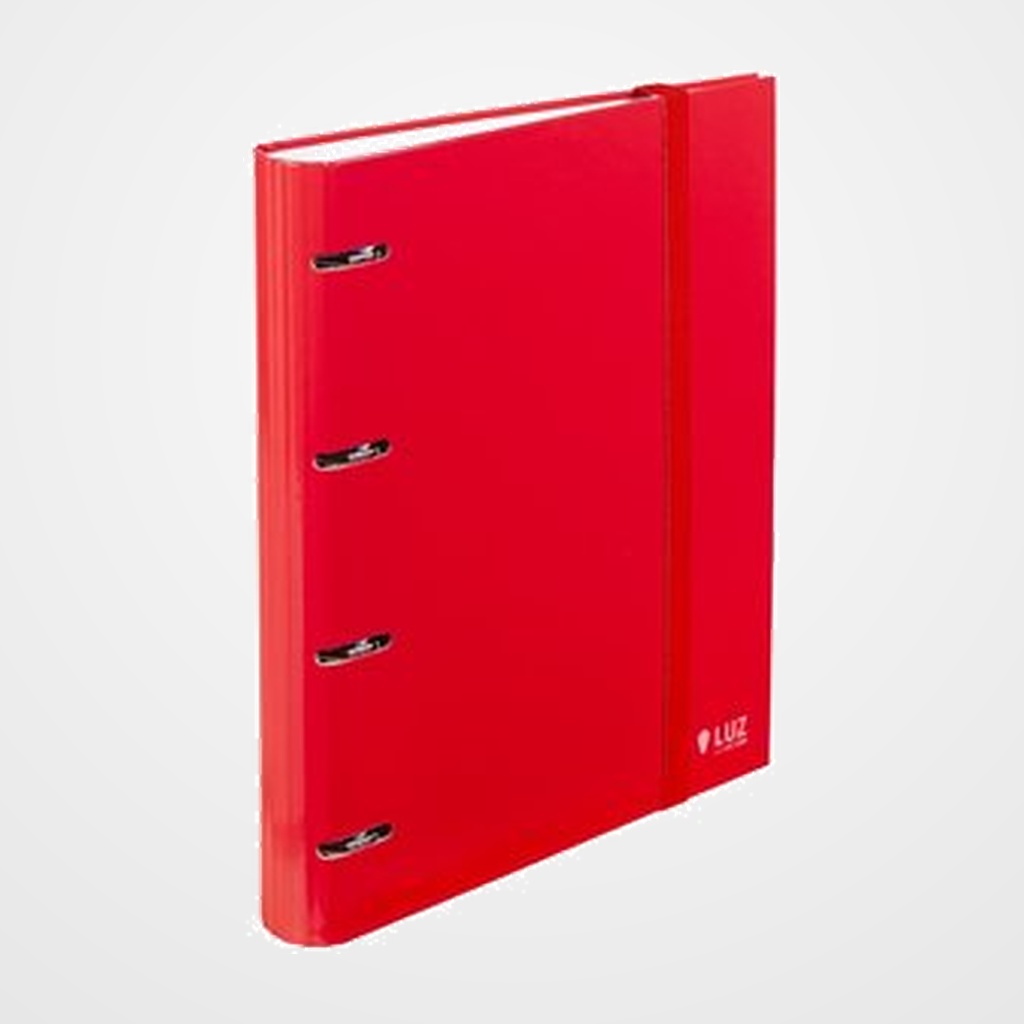 CARPEBLOC CARCHIVO LUZ CARTON FORRADO A4 4 an.MIXTAS 35mm con REC. 100 hj. CUADRIC.4x4 ROJO