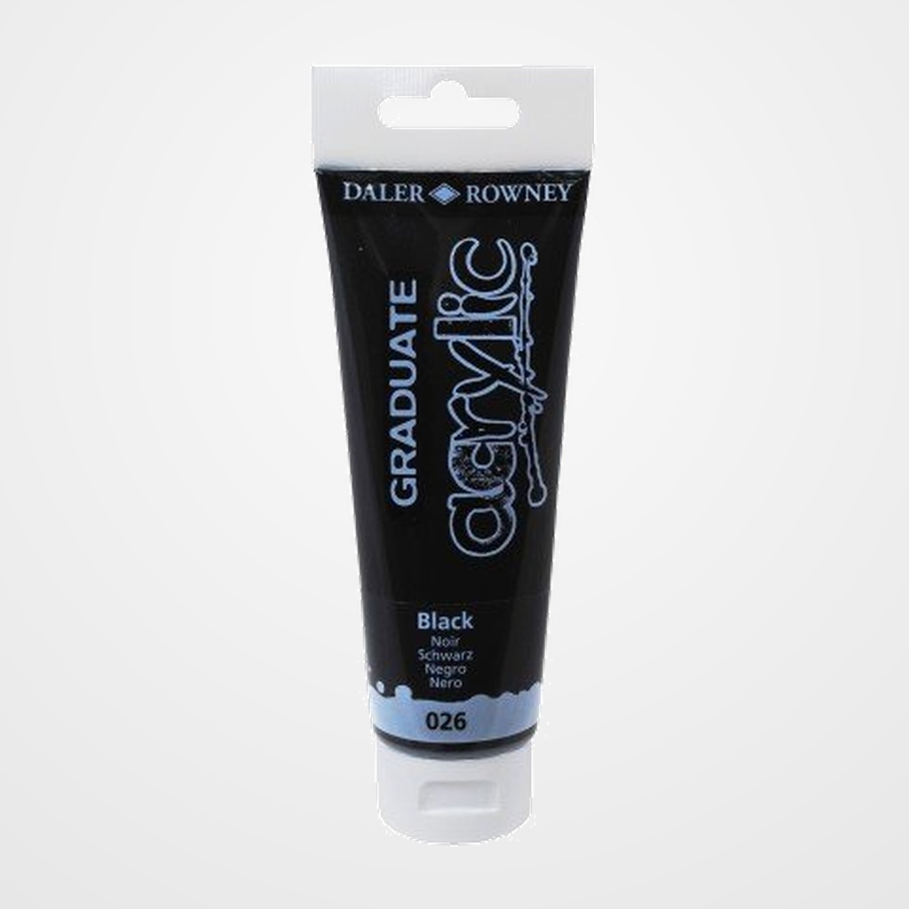 PINTURA ACRILICA DALER ROWNEY GRADUATE 120 ml (tubo) NEGRO