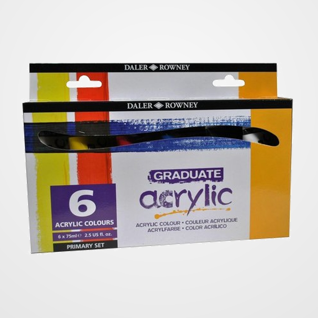 PINTURA ACRILICA DALER ROWNEY GRADUATE 75 ml ESTUCHE DE 6 SURTIDO