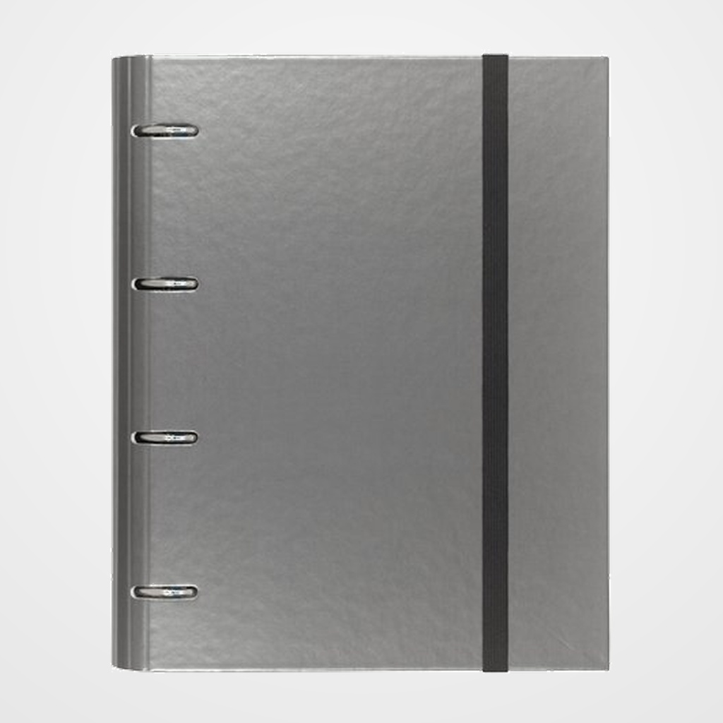 CARPEBLOC CARCHIVO METAL PP Fº 4 an.MIXTAS 35mm con REC. 100 hj. CUADRIC.5x5 GRIS