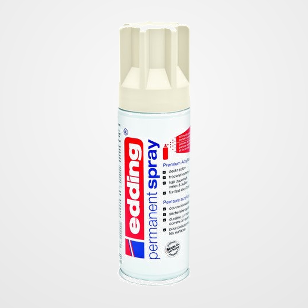 PINTURA ACRILICA EDDING PERMANENT SPRAY 200 ml BLANCO CREMA MATE