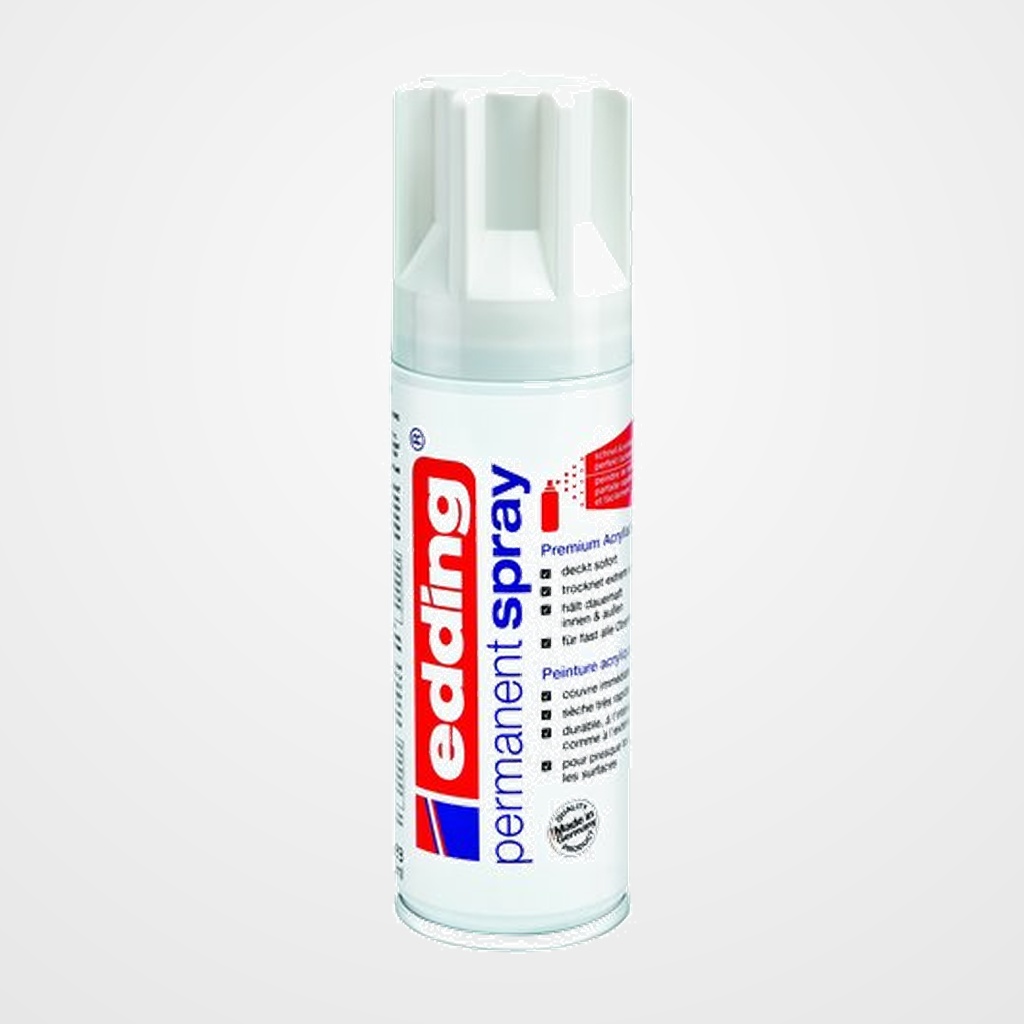 PINTURA ACRILICA EDDING PERMANENT SPRAY 200 ml BLANCO TRAFICO BRILLO